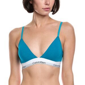 Calvin Klein Womens Lightly Lined Triangle Bra, Blue
